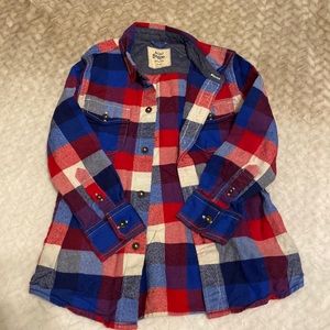Mini Boden boys button down flannel size 5-6Y